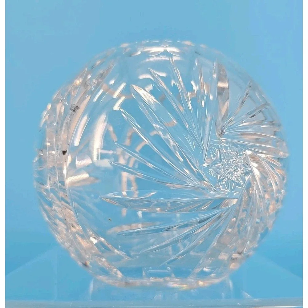 VINTAGE Crystal Rose Bowl Cut‎ 12 pointed Star ~ 5